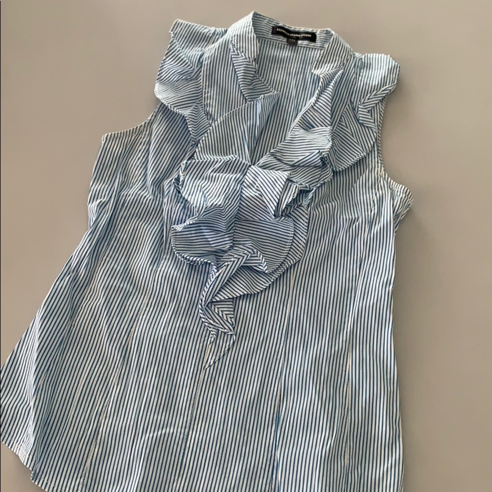 Ruffle Sleeveless Work Top